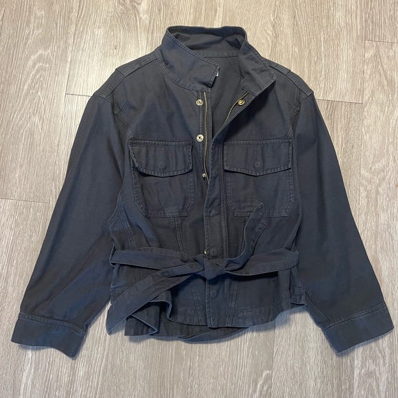 FRAME Charcoal Tie Jacket - Picture 2 of 4